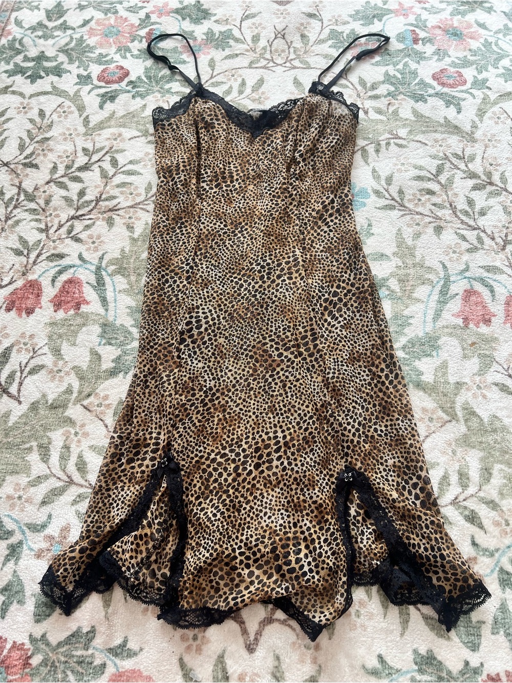 La Perla Studio Chemise Slip Dress Size 3/Medium Animal Print Leopard Print